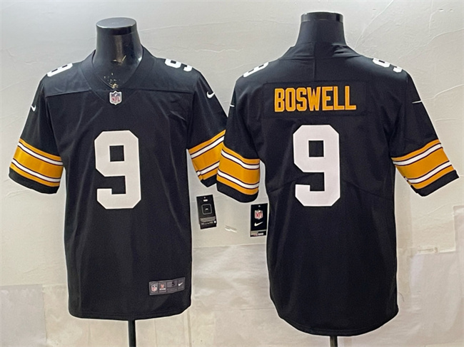 Men's Pittsburgh Steelers #9 Chris Boswell Black Vapor Untouchable Stitched Jersey Men's Pittsburgh Steelers #9 Chris Boswell Black Vapor Untouchable Stitched Jersey